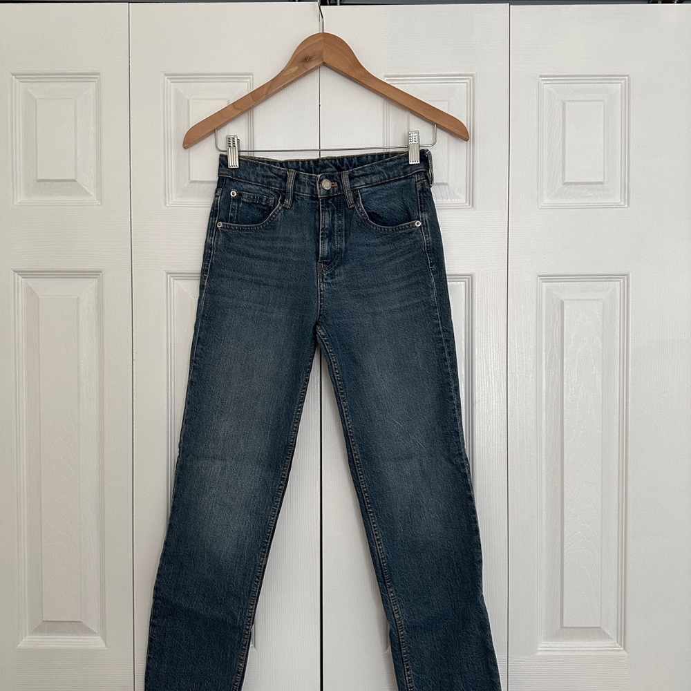 Massimo Dutti Blue Straight Leg Jeans